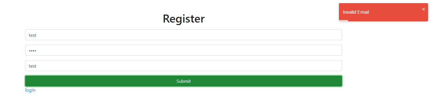 Register Page Failed