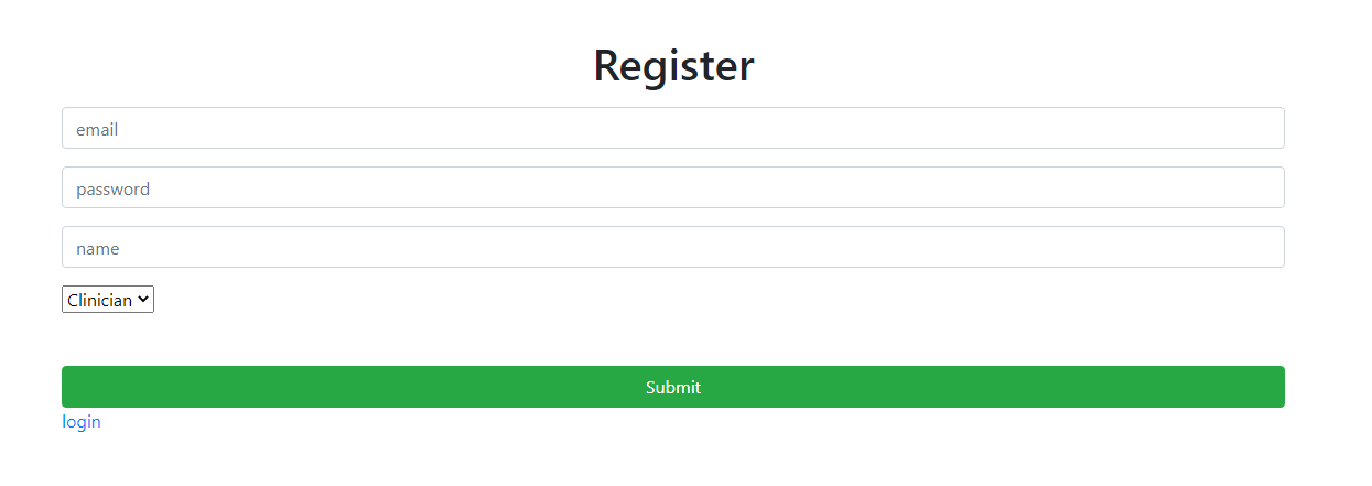 Clinician Register