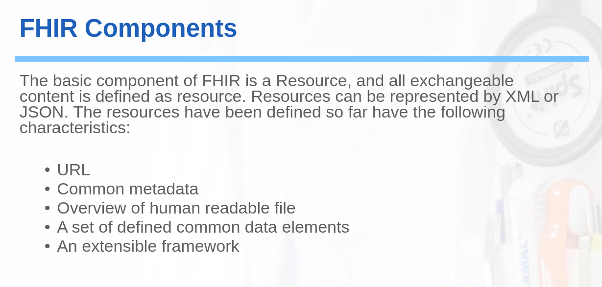 FHIR Components Slide