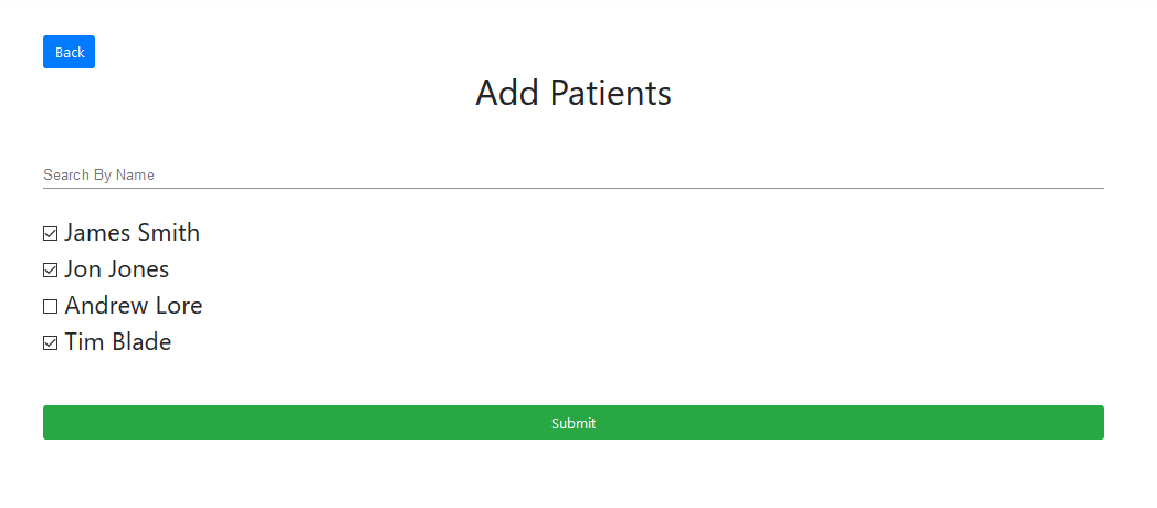 Clinicians Add Patients Choosing Patients